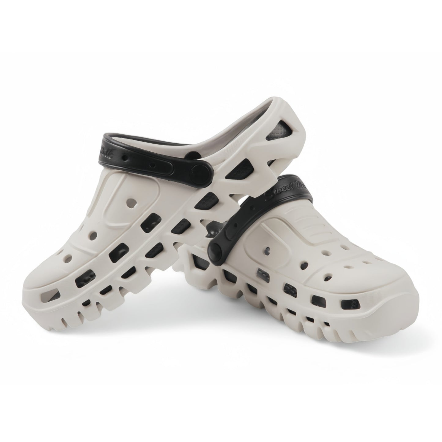 Stylish two-tone clogs