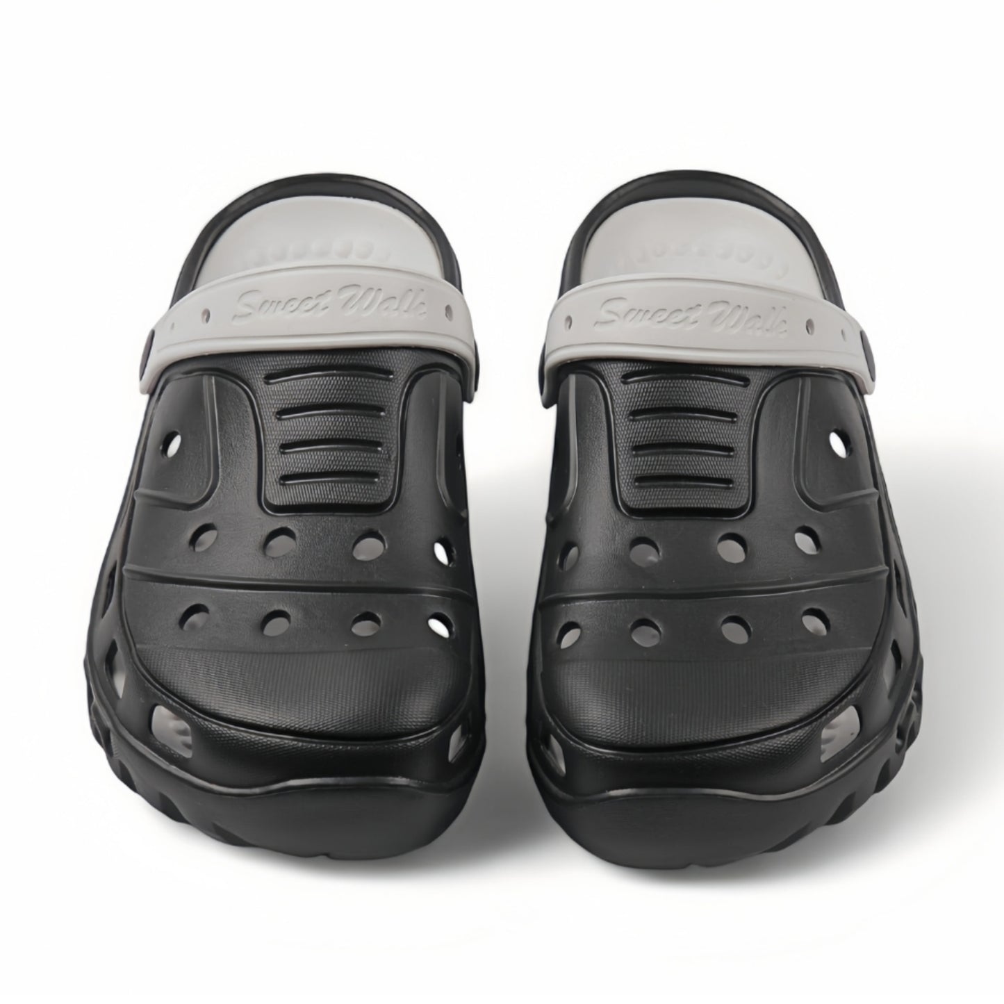 Stylish two-tone clogs