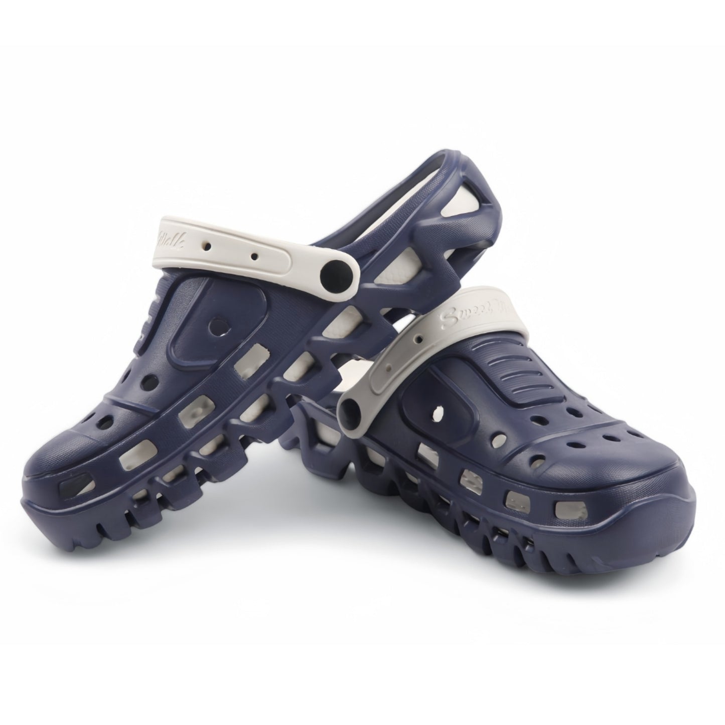 Stylish two-tone clogs