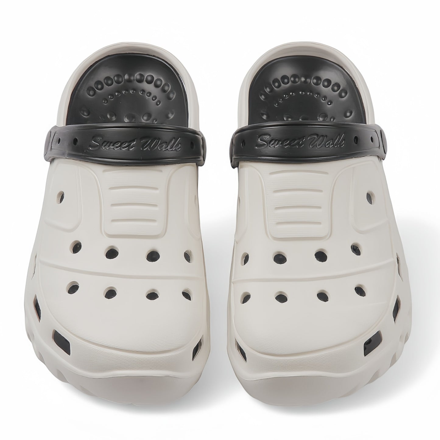 Stylish two-tone clogs