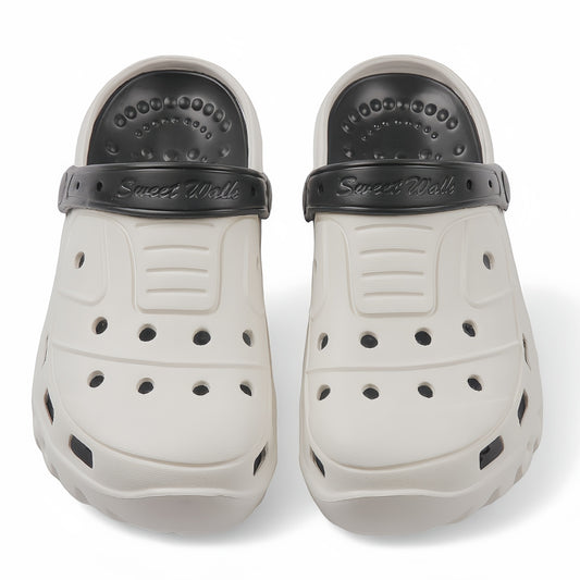 Zuecos elegantes de dos tonos