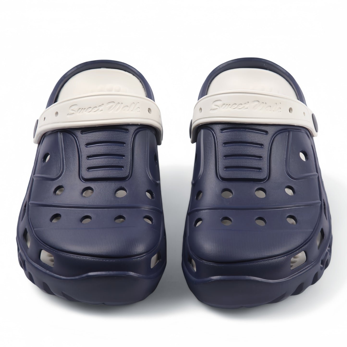 Stylish two-tone clogs