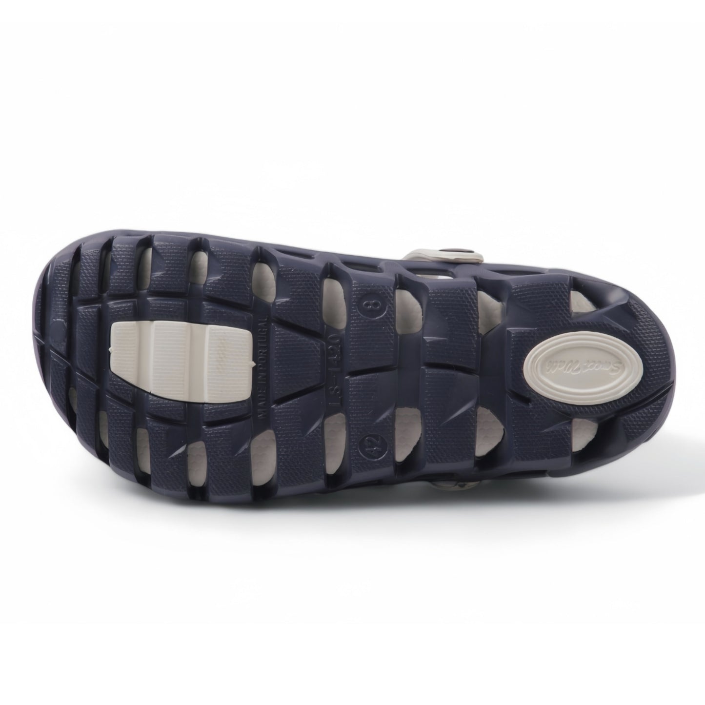Stylish two-tone clogs